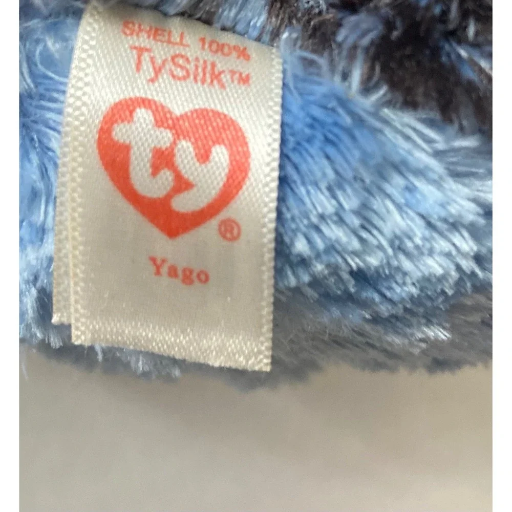 Ty Beanie Boos Yago Blue Owl Plush‎ Spotted Black Blue Glitter Eyes 6 inch 2018